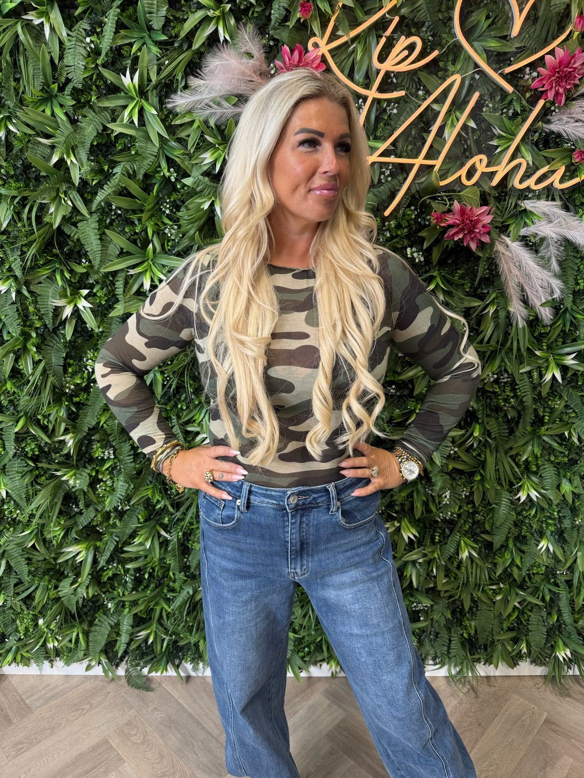 Mesh top army legergroen