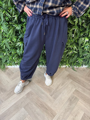 Cargo broek marineblauw