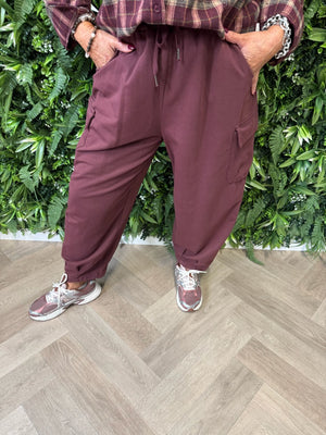 Cargo broek bordeaux