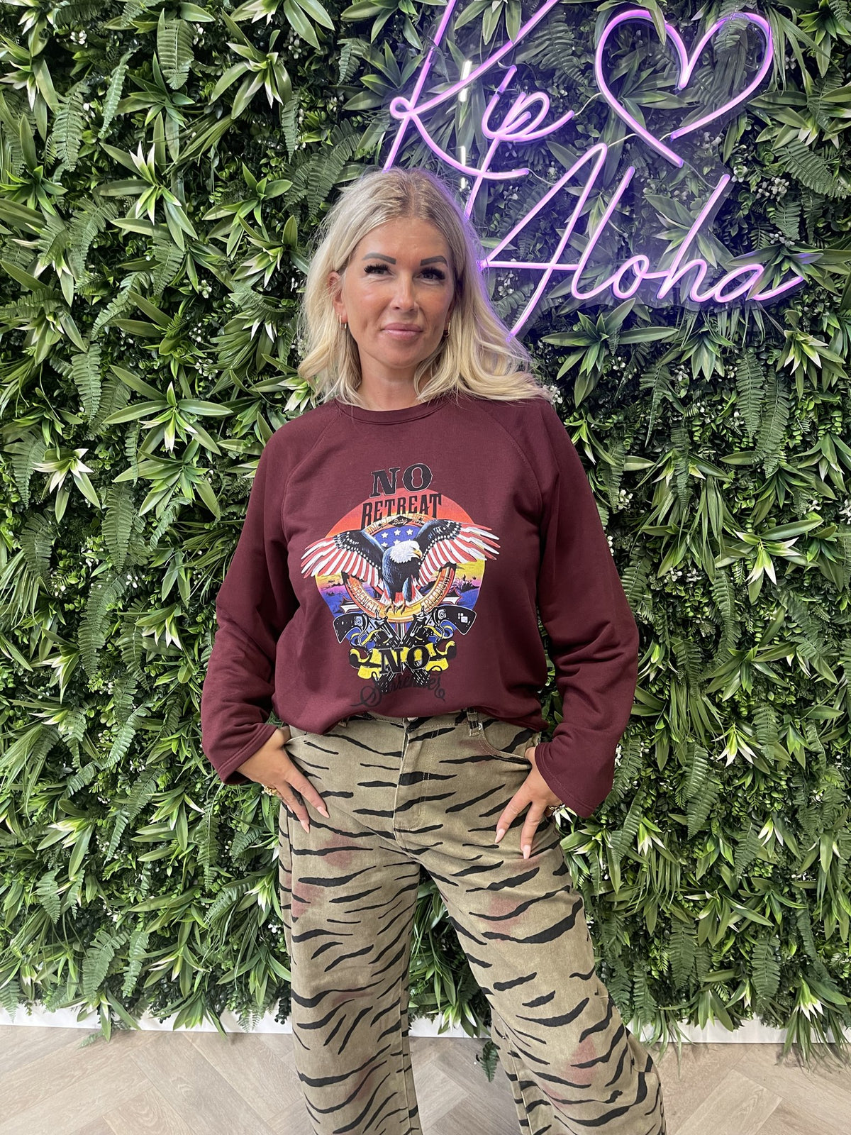 Sweater adelaar bordeaux
