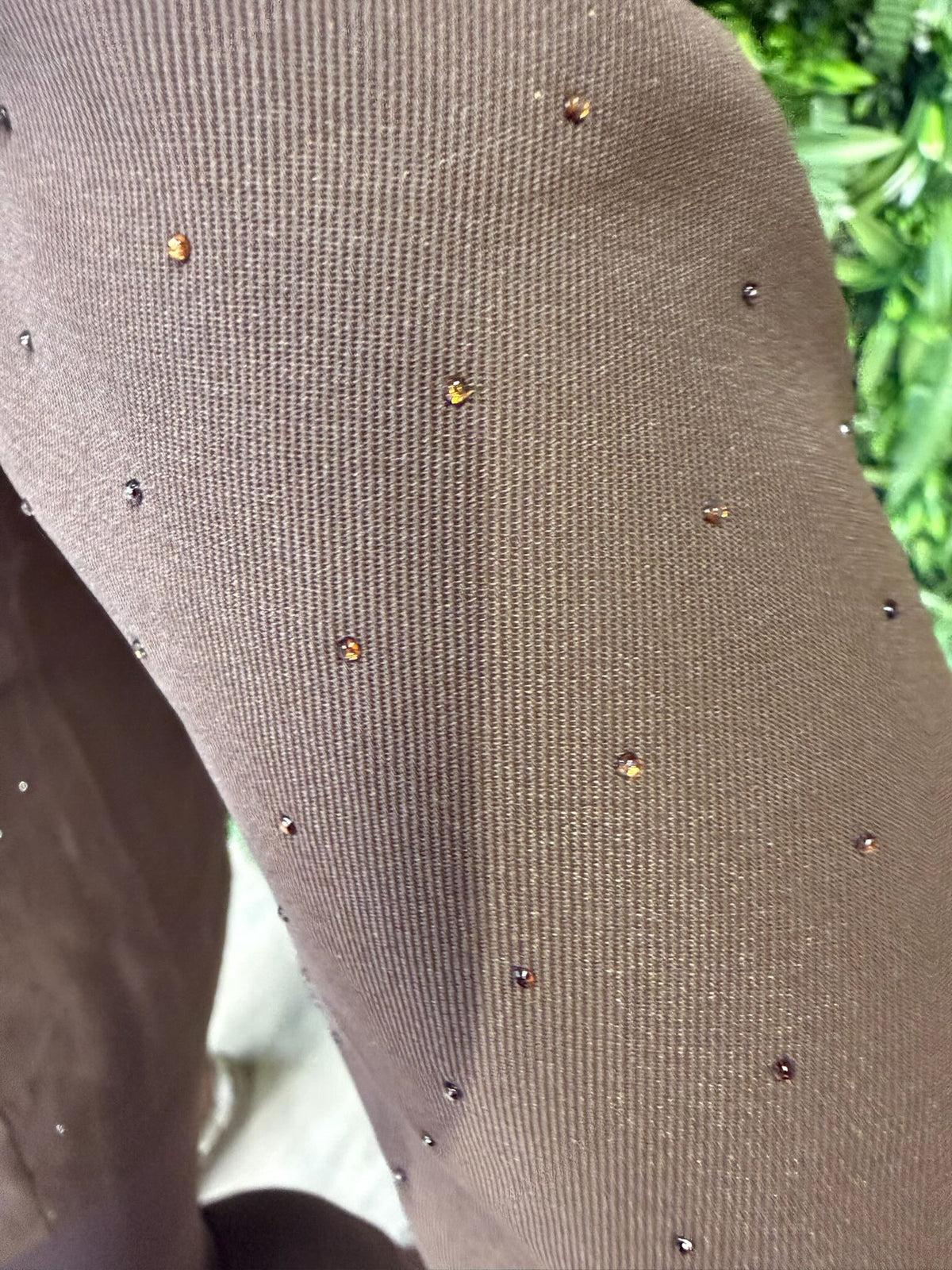 Blazer met strass donkerbruin