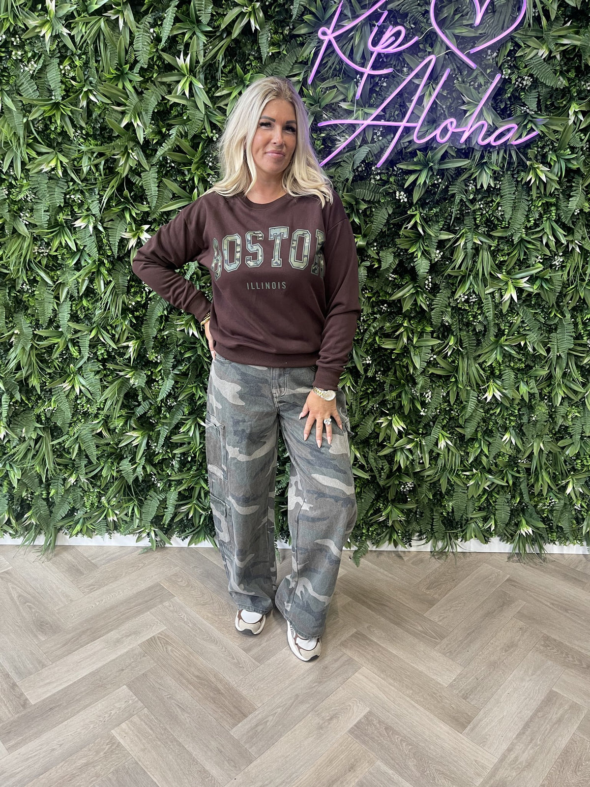Sweater Boston donkerbruin