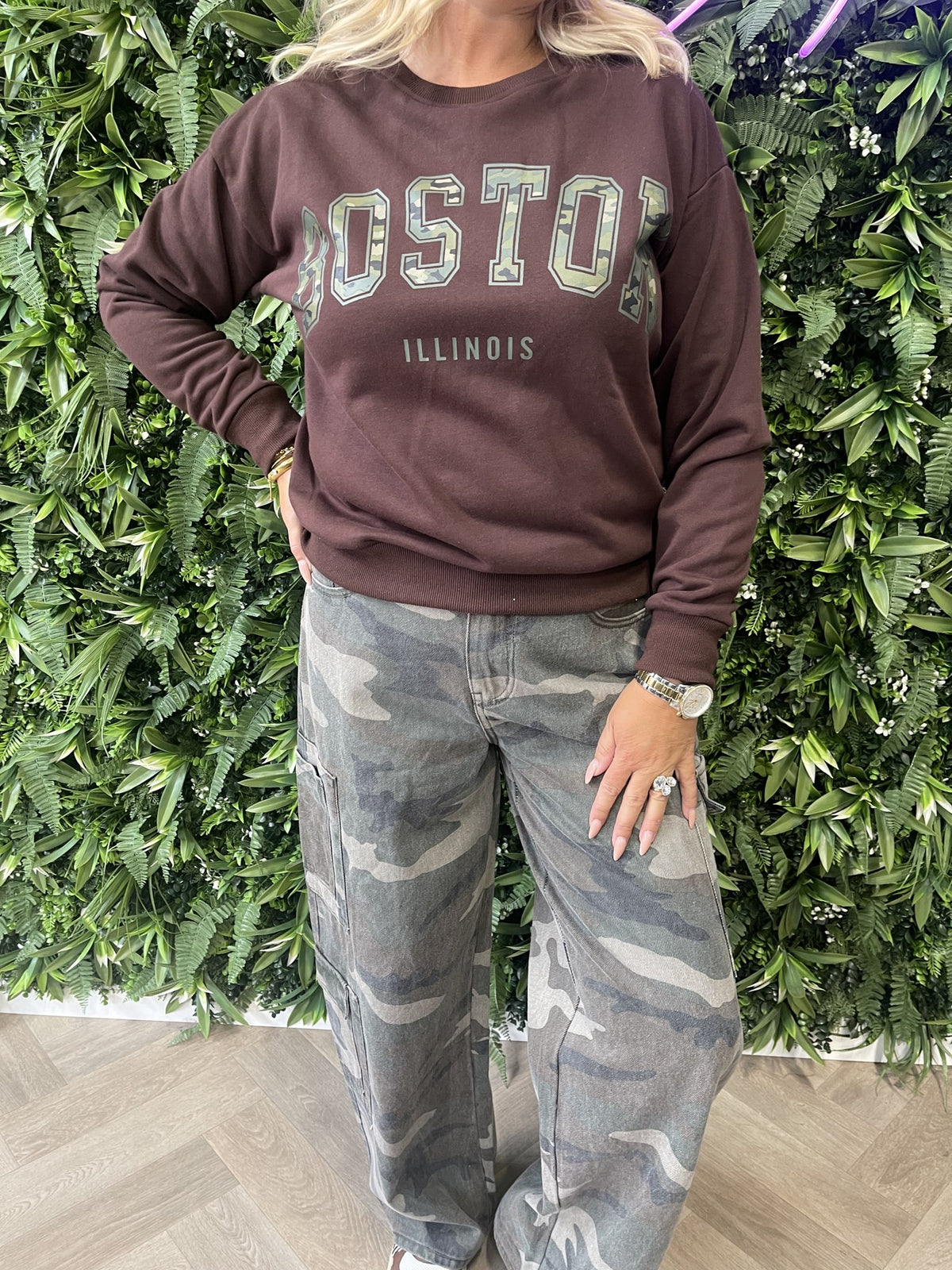 Sweater Boston donkerbruin