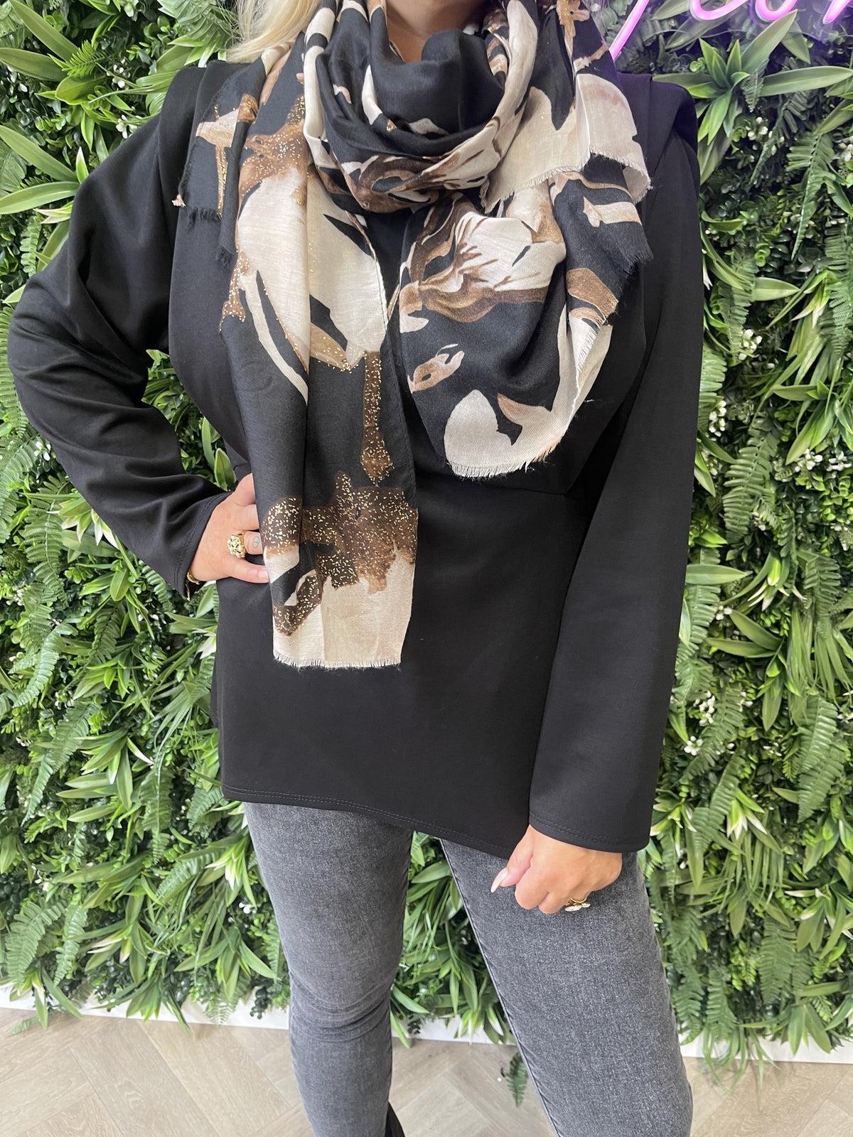 Sweater getailleerd detail uni zwart