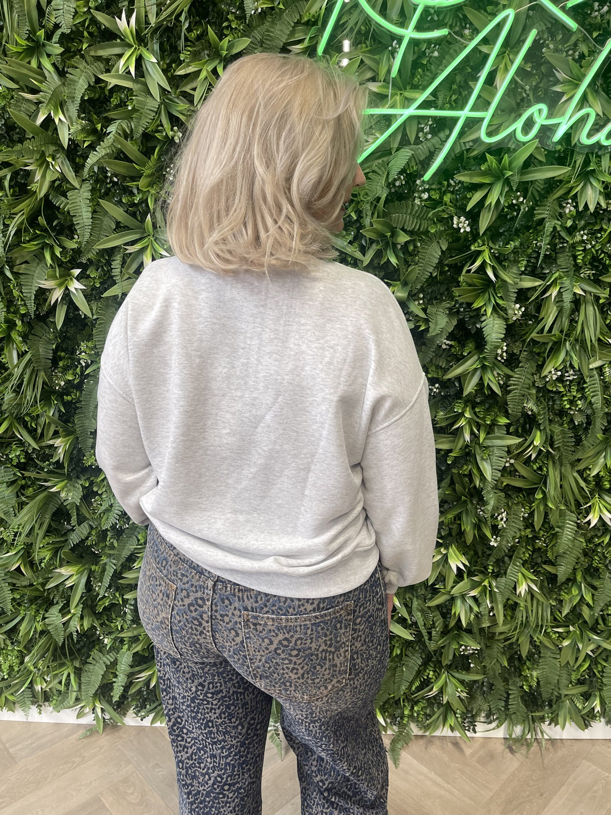 Sweater New York lichtgrijs