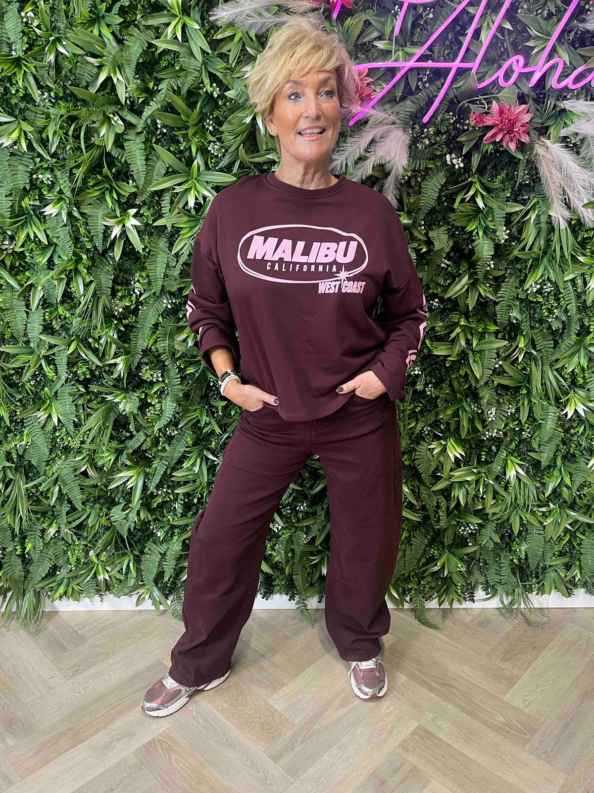 Long sleeve malibu aubergine