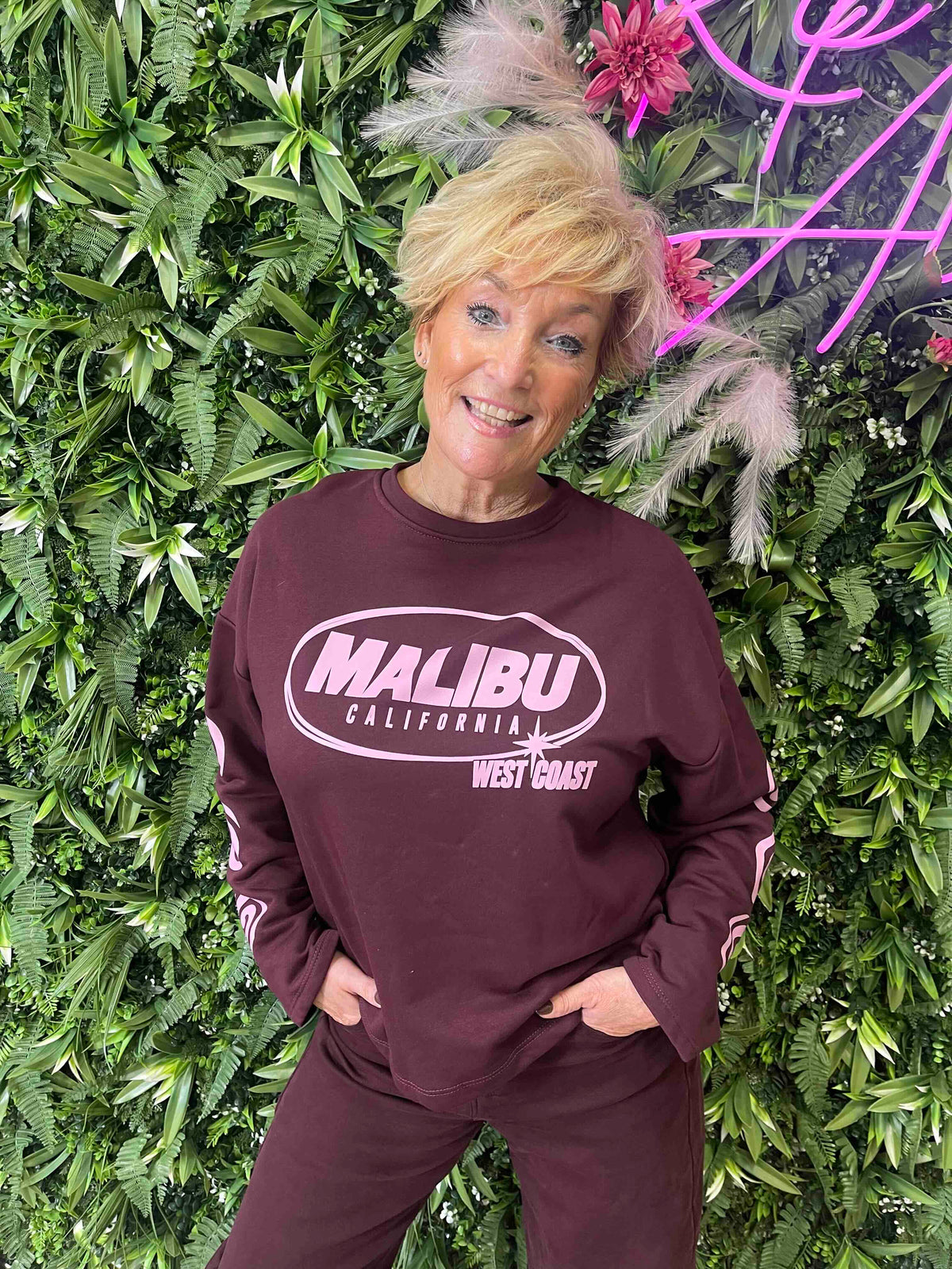 Long sleeve malibu aubergine