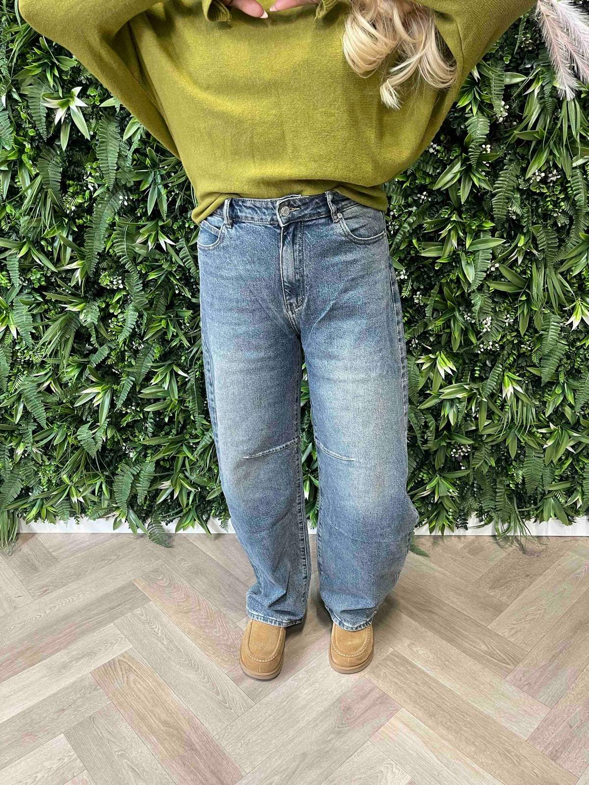 Laulia balloon fit jeansblauw