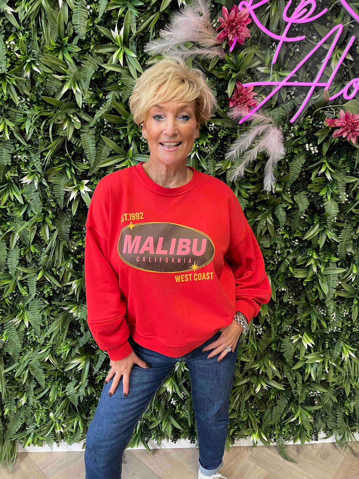 Sweater malibu rood