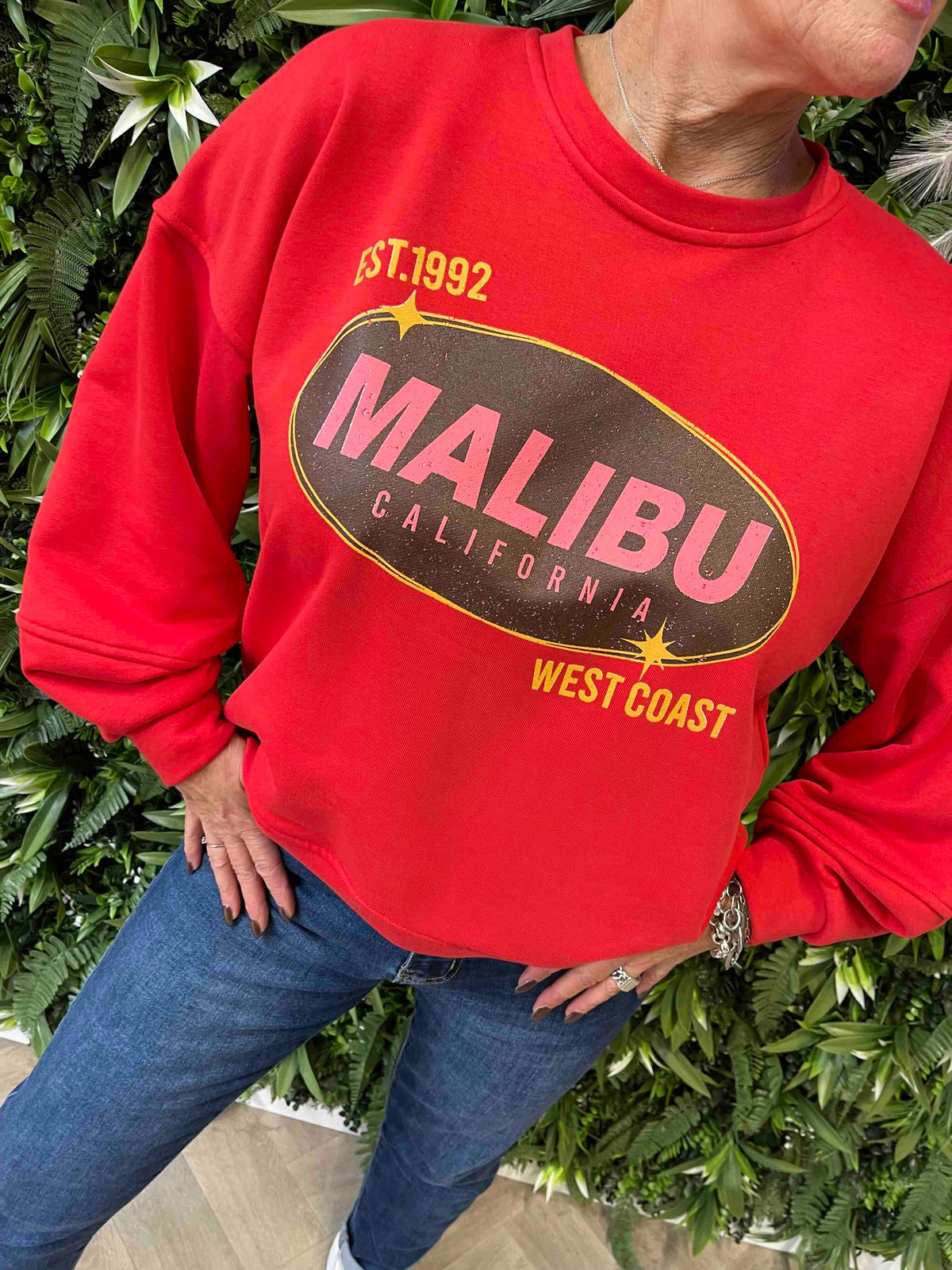 Sweater malibu rood