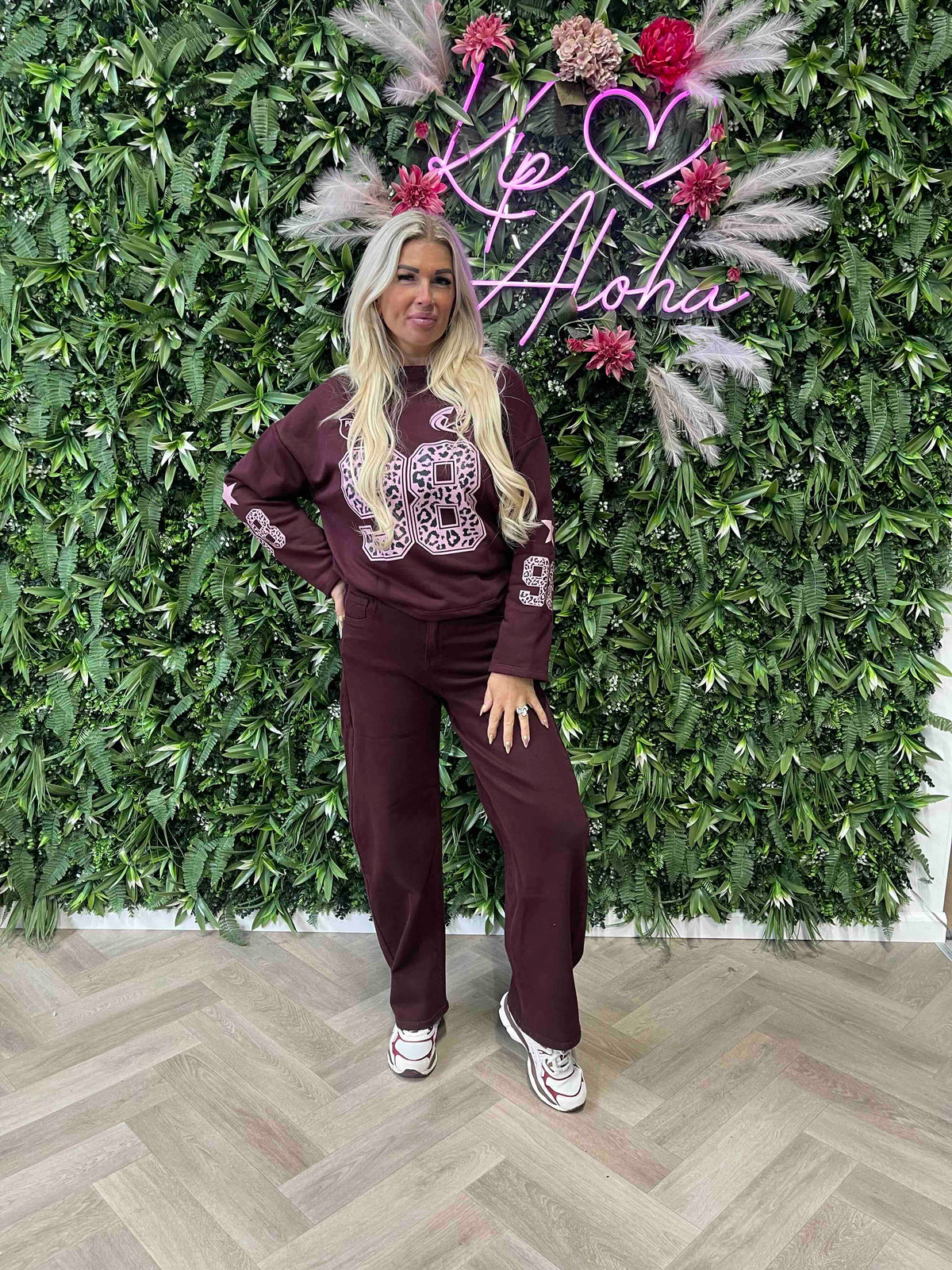 Longsleeve 98 aubergine