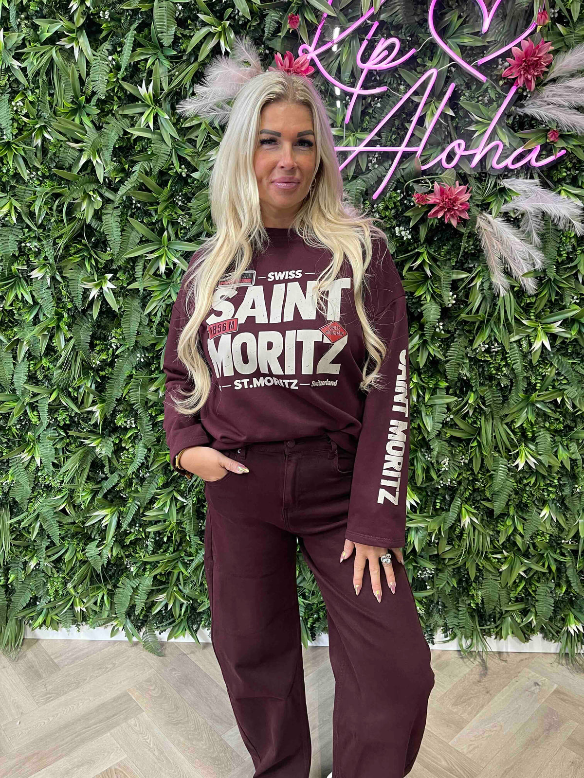 Longsleeve saint mortiz aubergine