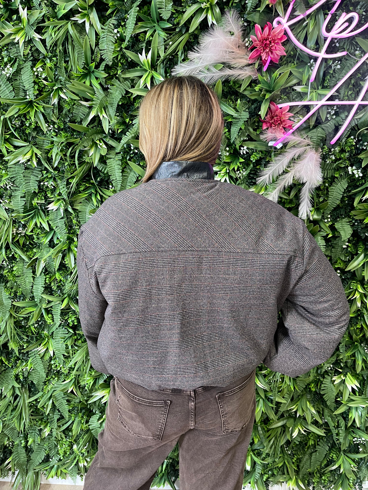 Bomber met franjes zwart