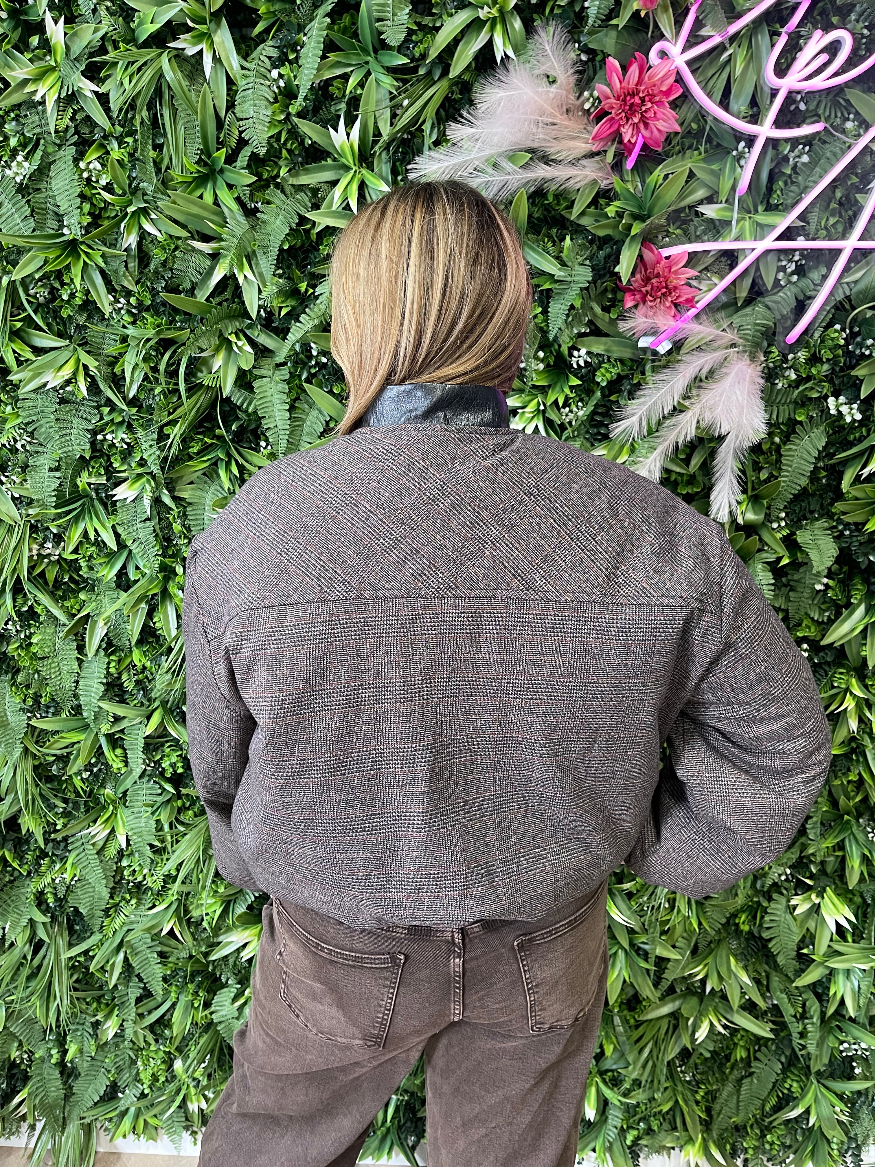 Bomber met franjes zwart