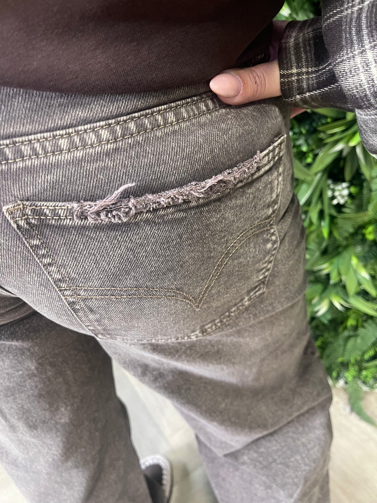 Queen of Hearts Barrel jeans bruin