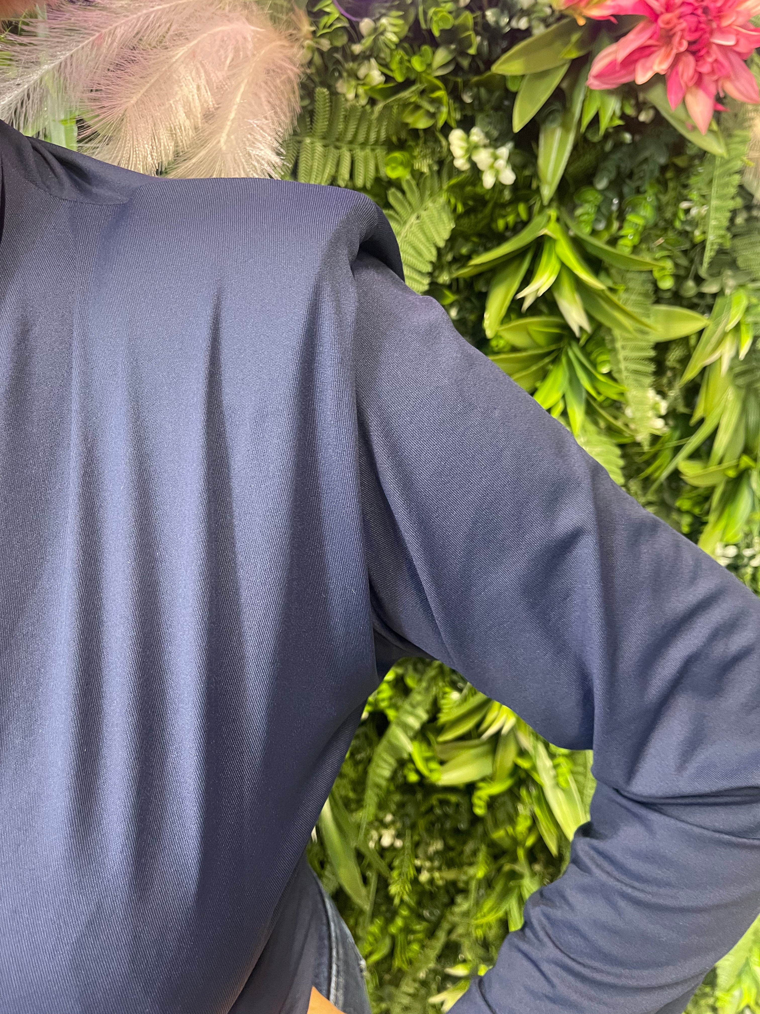 Top waterval hals marineblauw