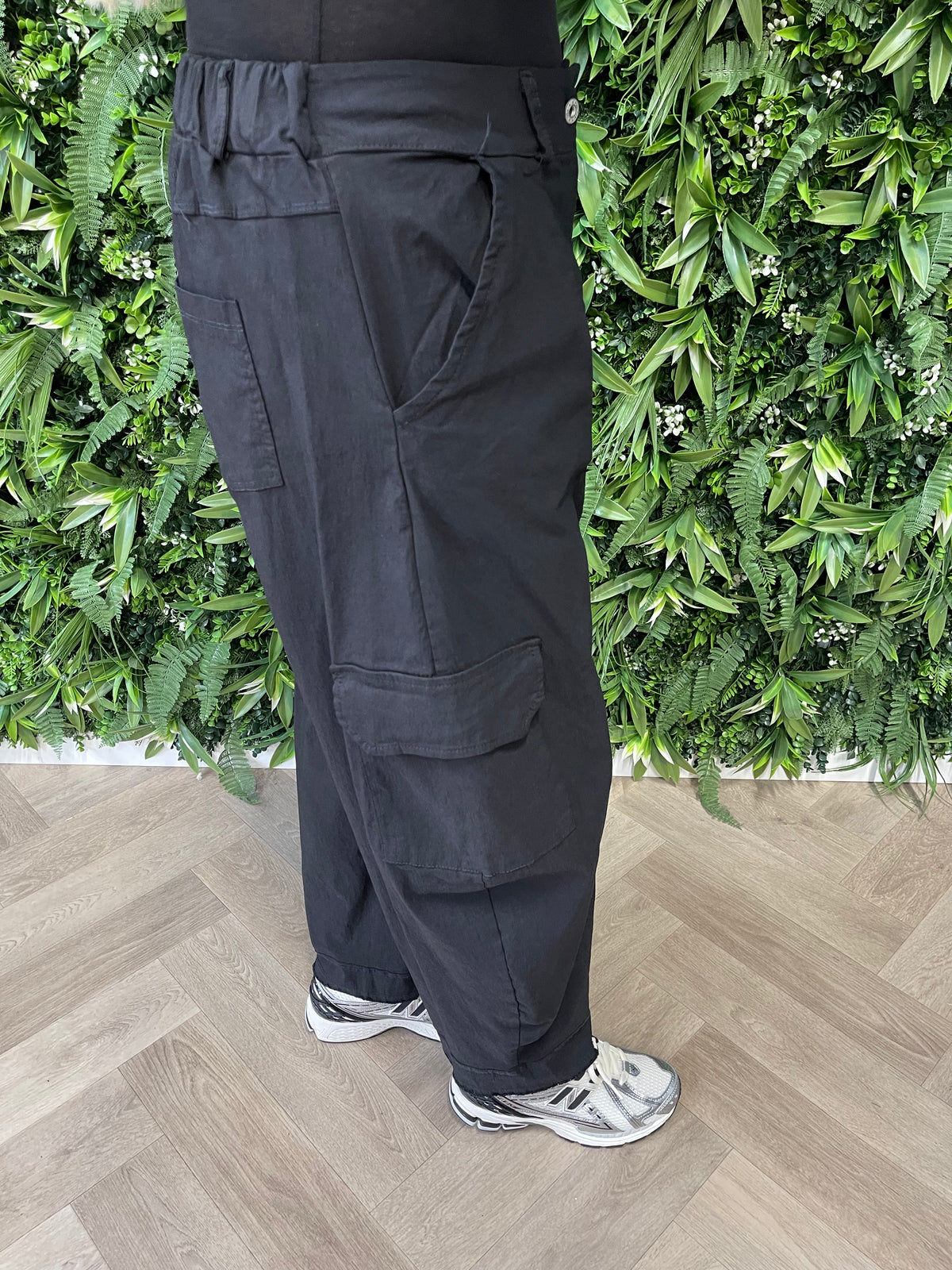 Cargo stretchbroek zwart