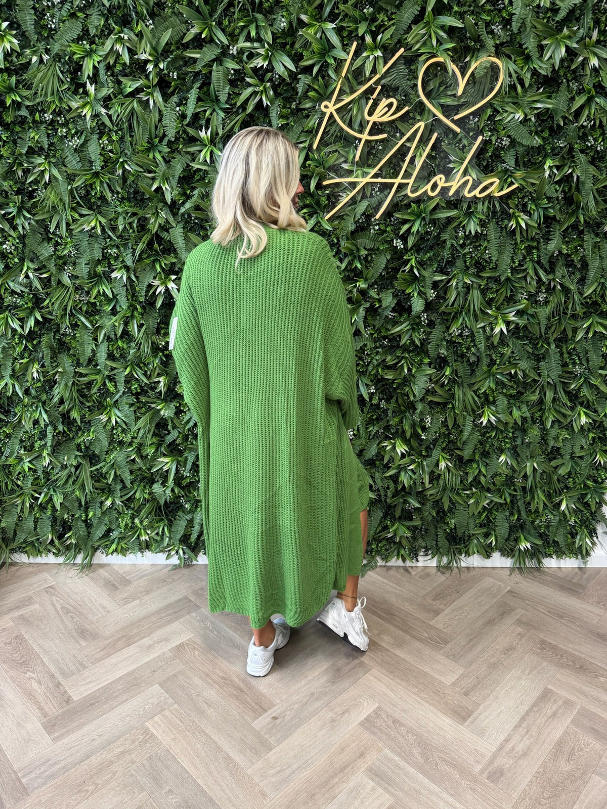 Jurk met vest set groen