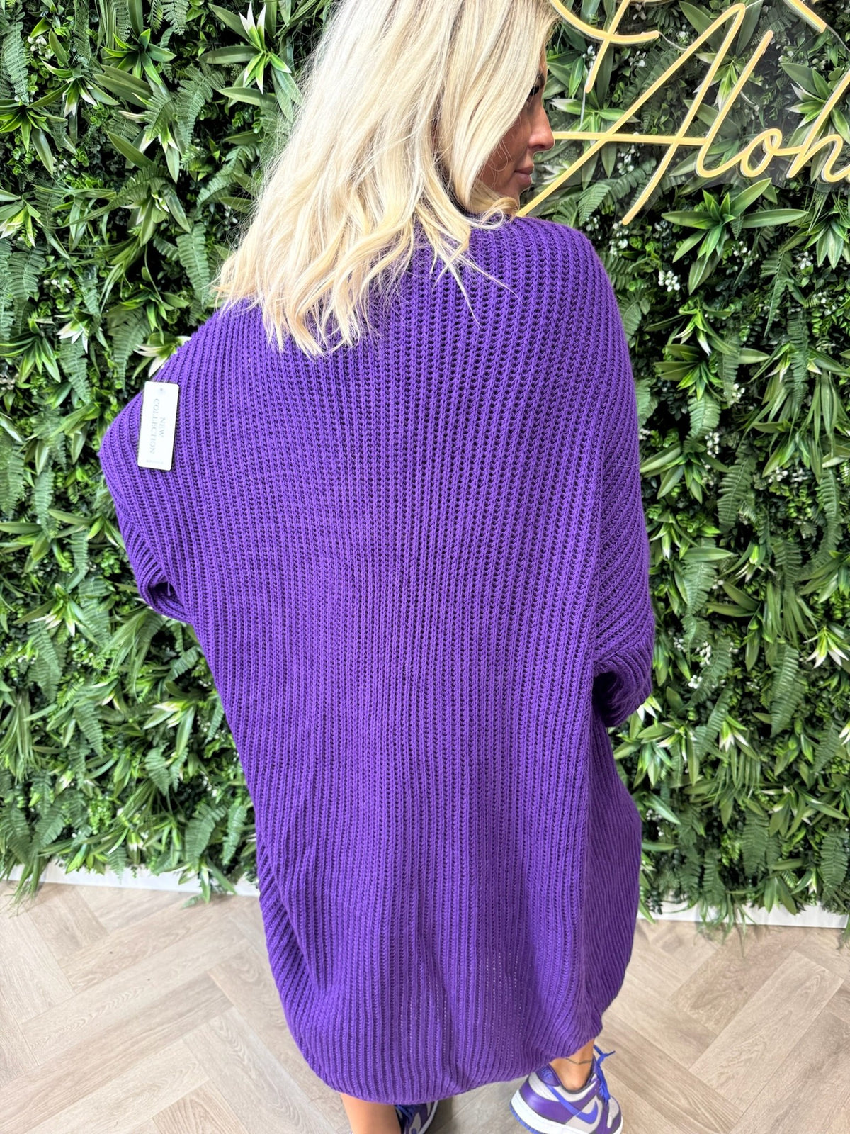 Jurk met vest set paars