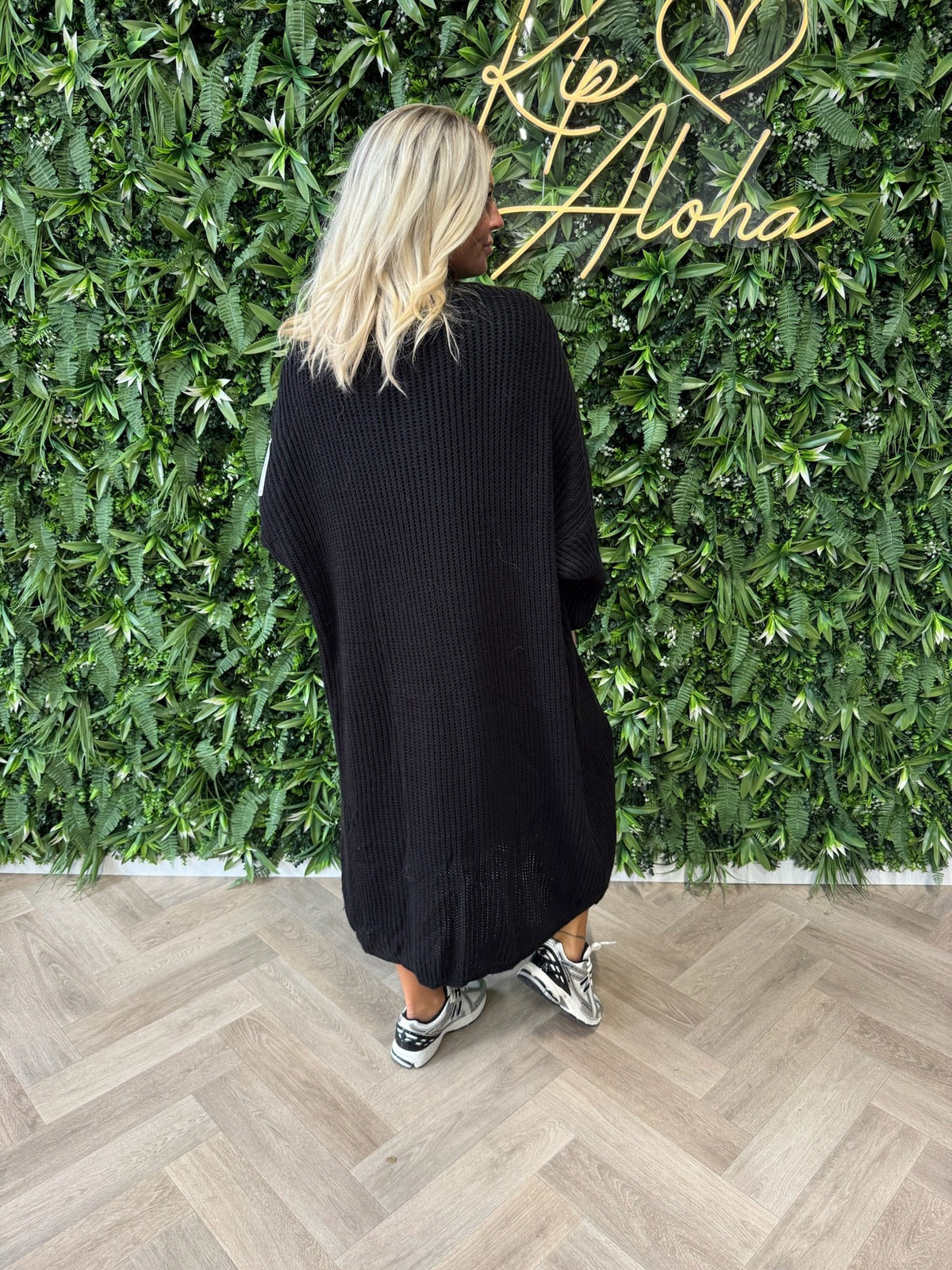 Jurk met vest set zwart