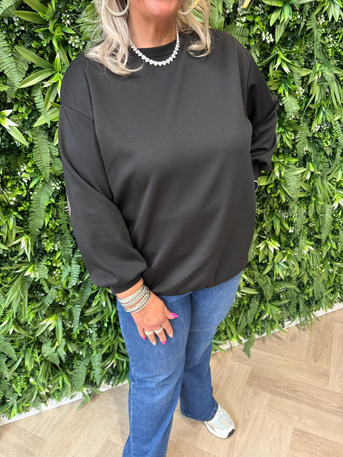Sweater Le Marais panterprint zwart