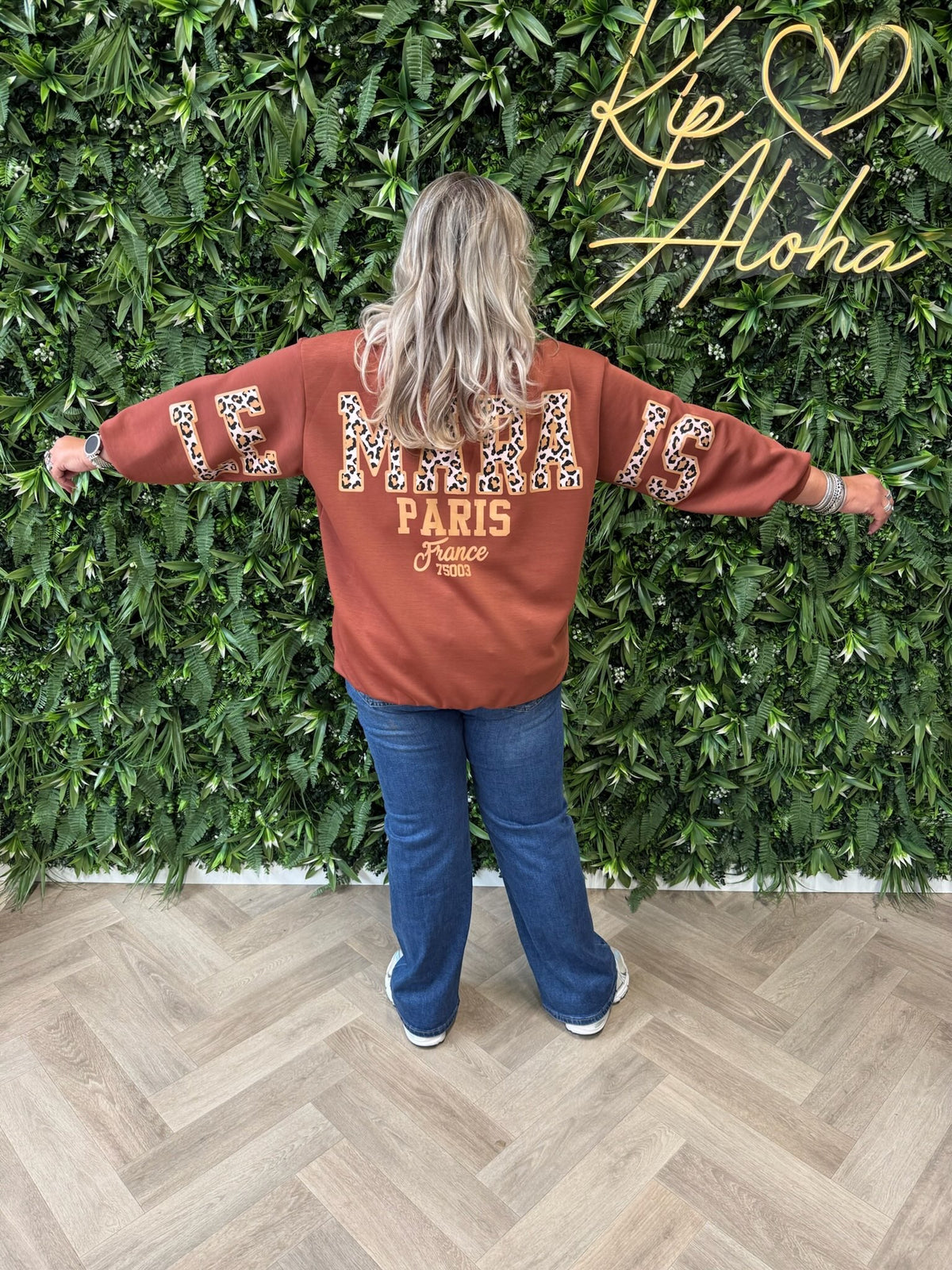 Sweater Le Marais panterprint terracotta