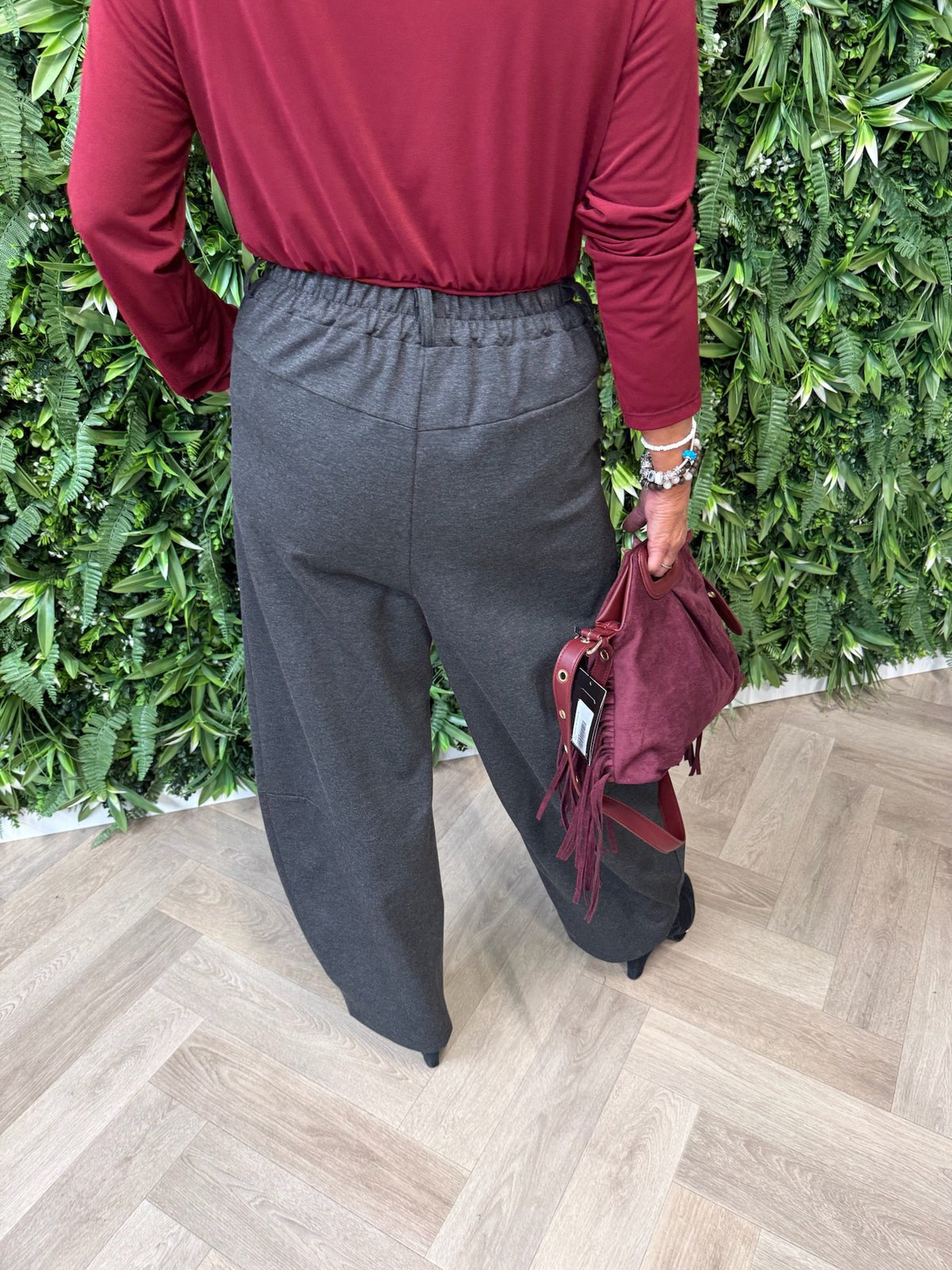 Barrel pantalon broek antraciet