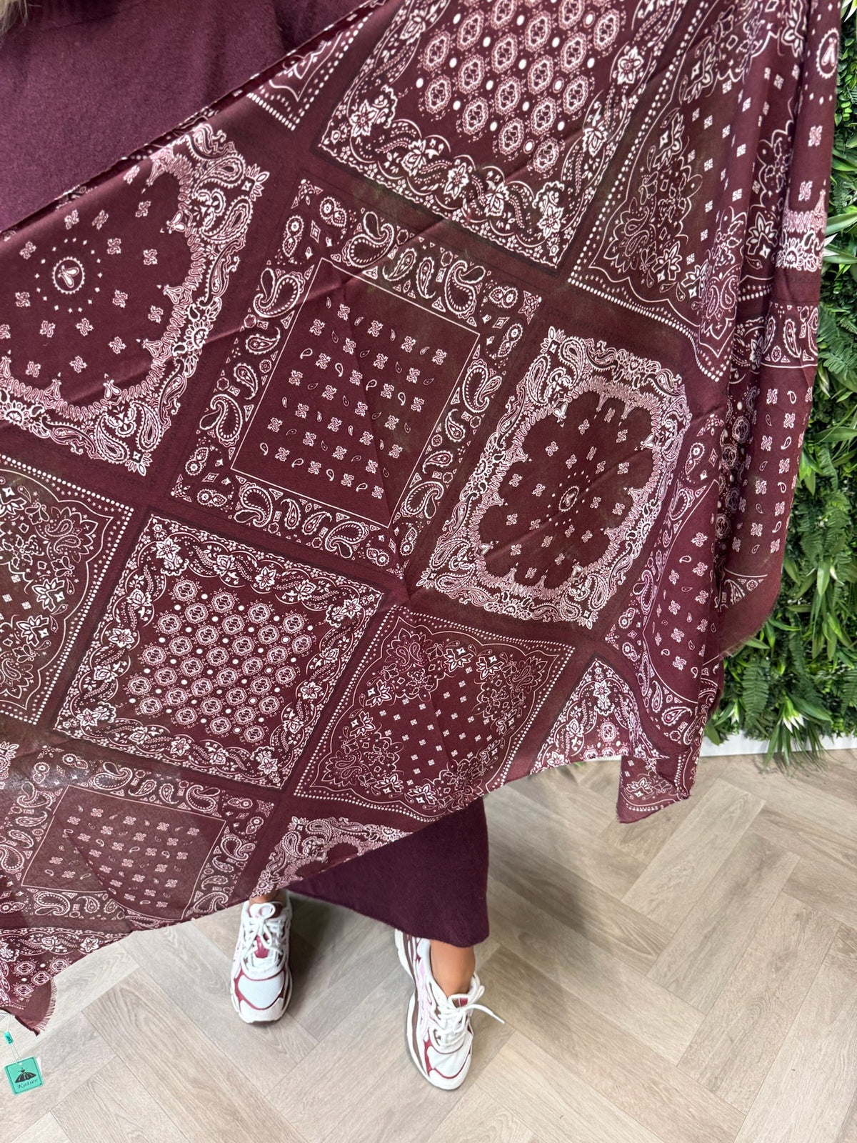 Sjaal paisley bordeaux