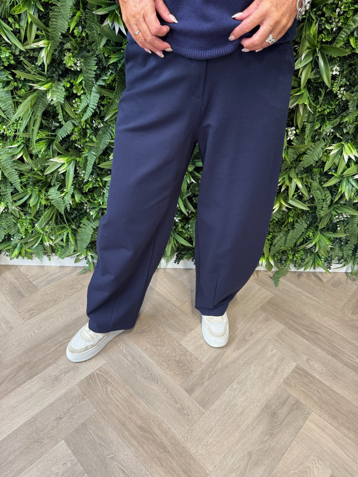 Barrel pantalon broek marineblauw