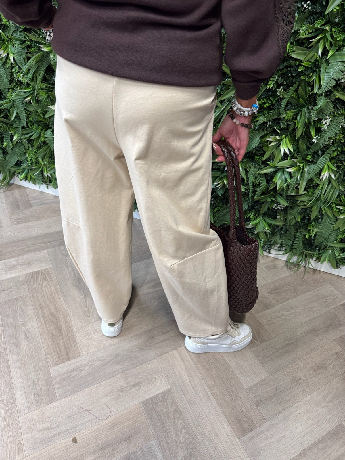 Barrel pantalon broek beige