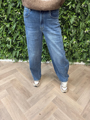 Laulia balloon jeans middenblauw