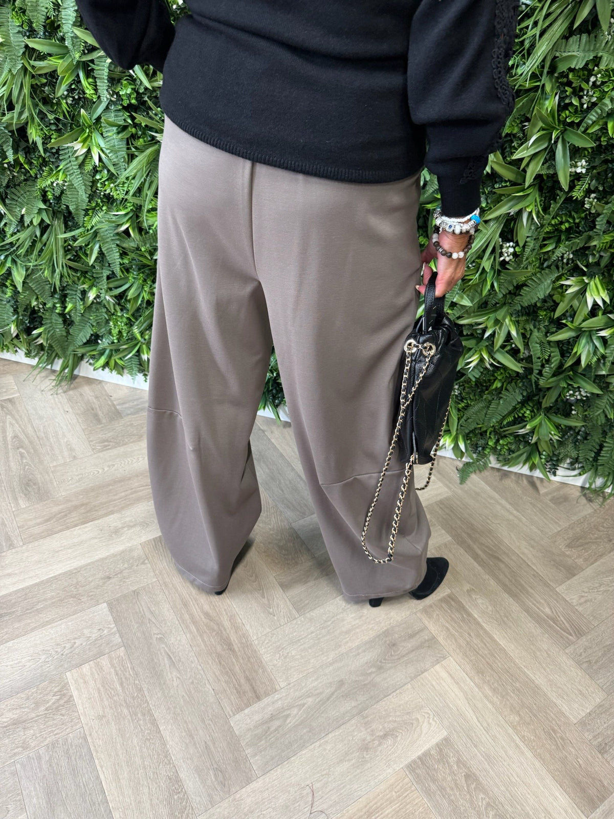 Barrel pantalon broek taupe