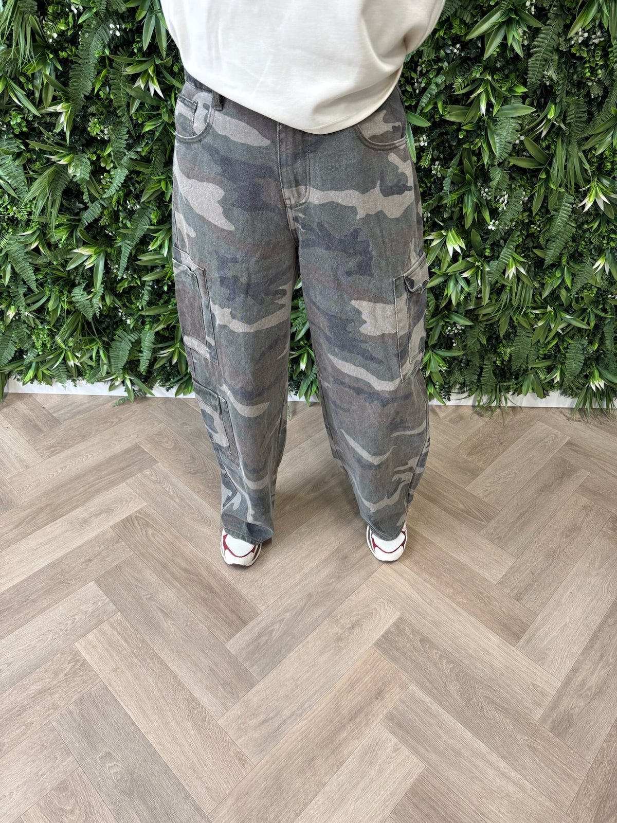 Lajoly army print cargo legergroen