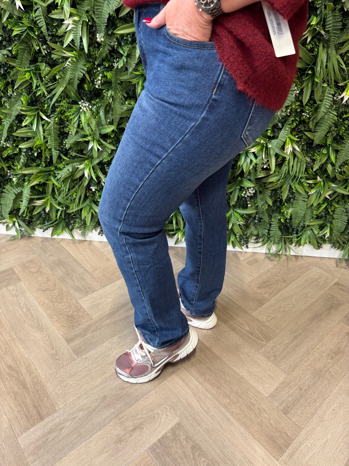 Redberry straight leg jeans middenblauw