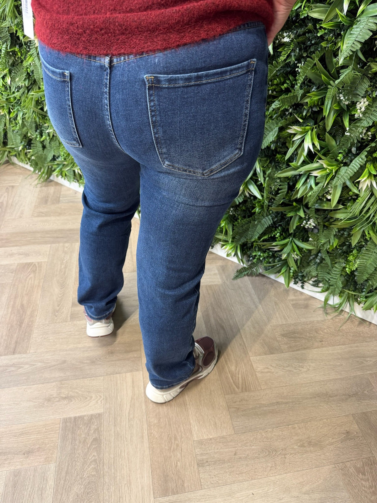 Redberry straight leg jeans middenblauw