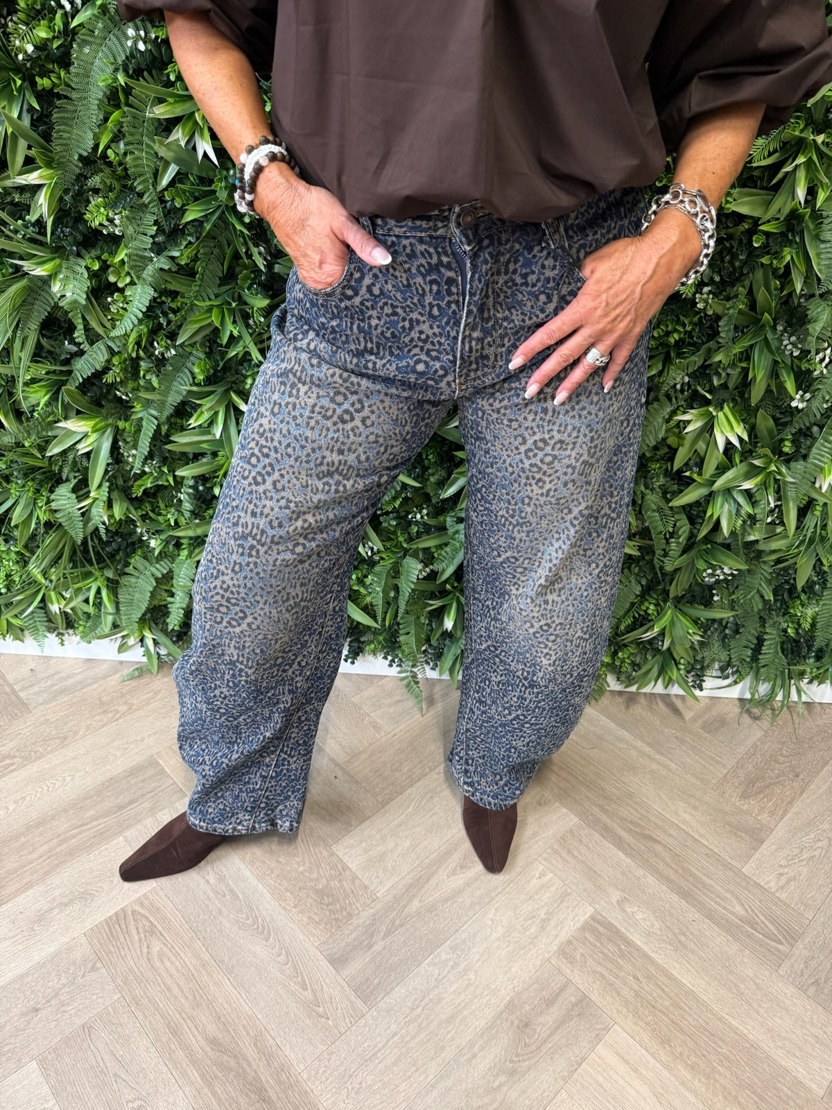 Jewelly panterprint barell blauw