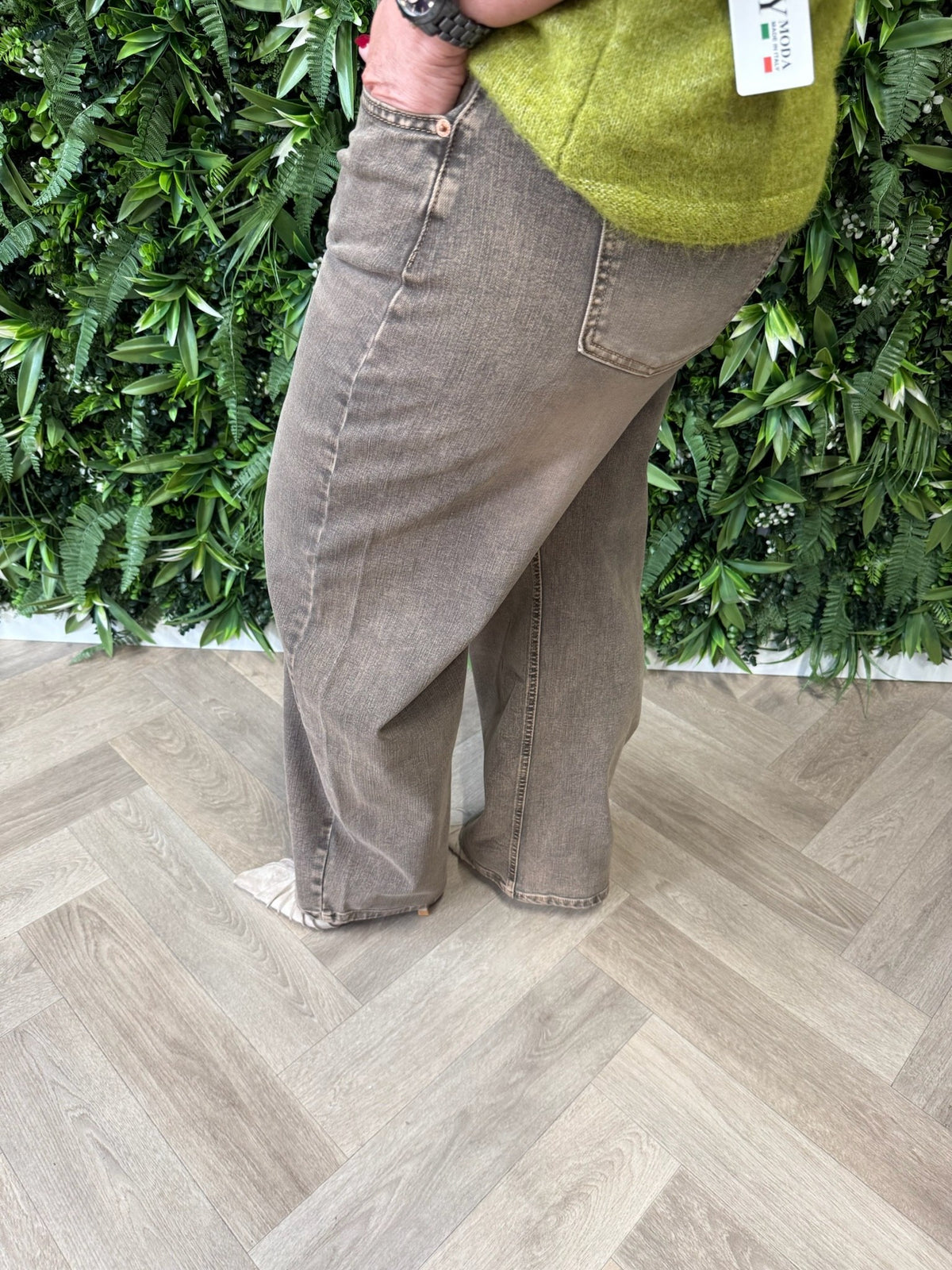 Jewelly balloon jeans bruin