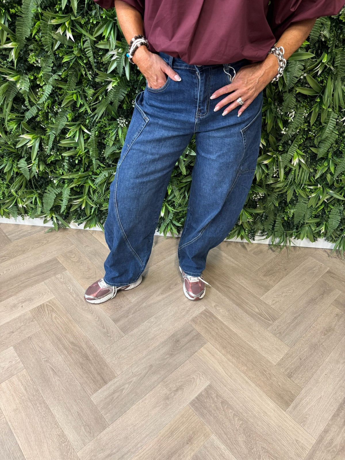 G-smack baggy jeans grote zakken middenblauw