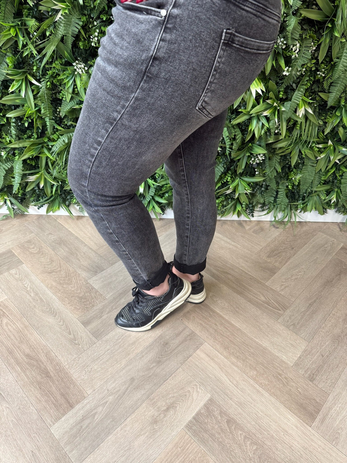 G-smack mom fit elastieke tailleband zwart