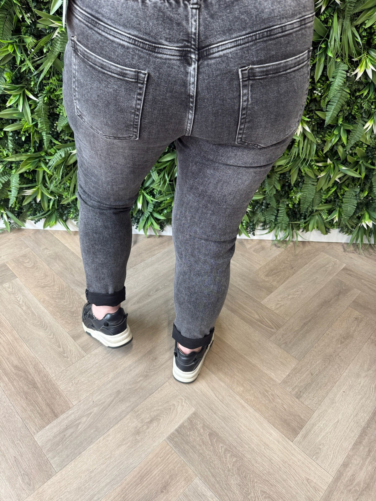 G-smack mom fit elastieke tailleband zwart