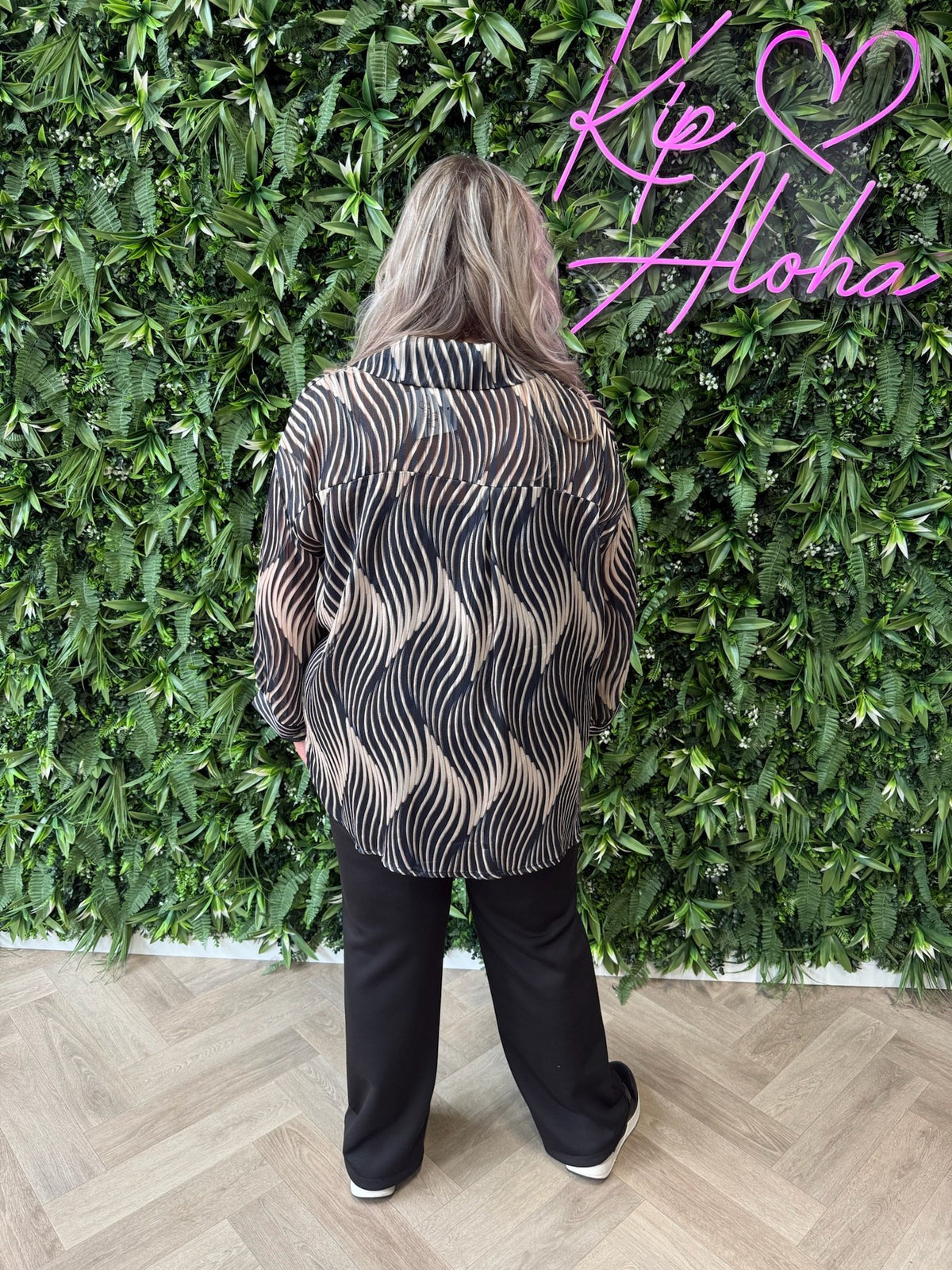Blouse lines zwart