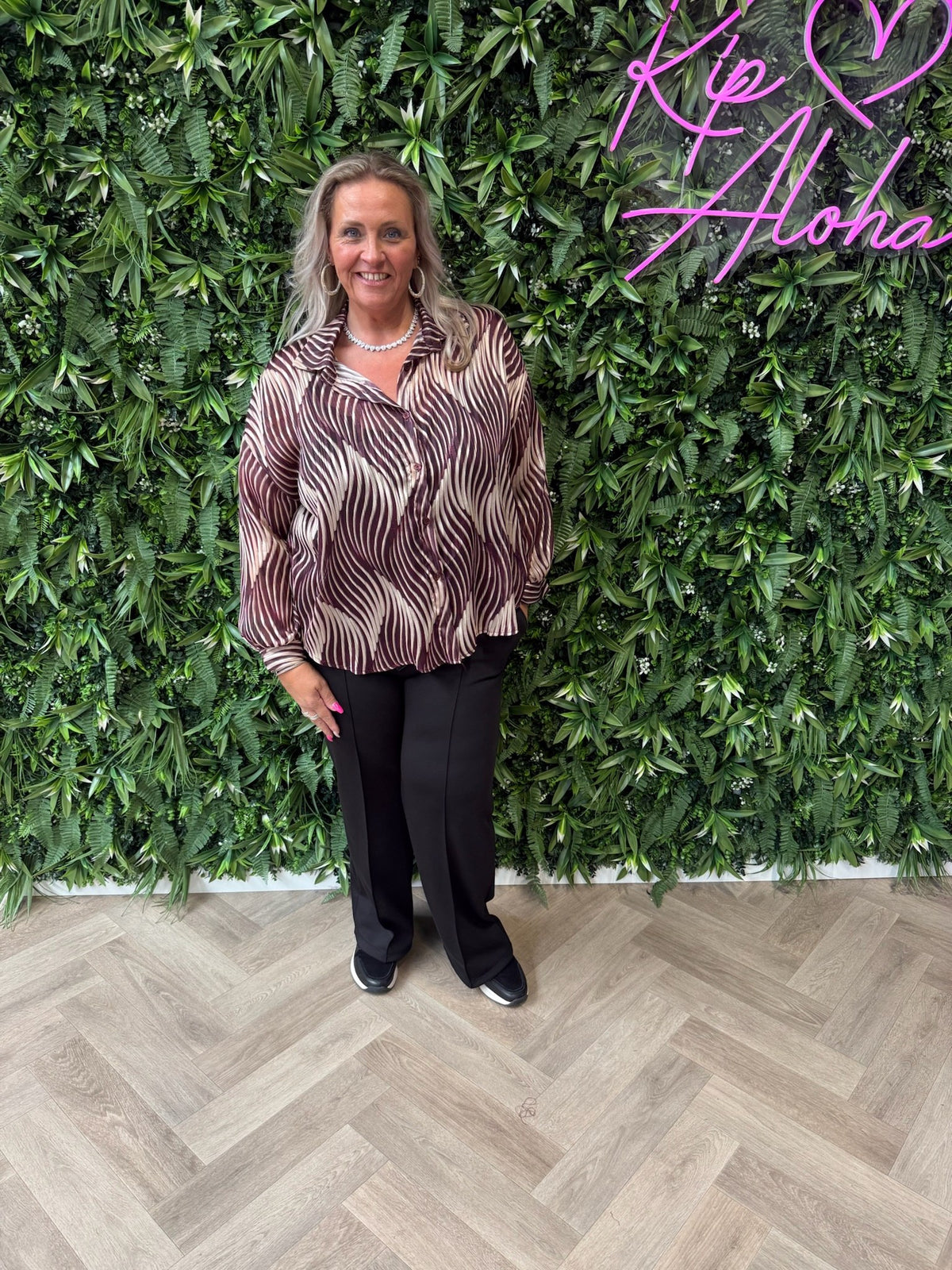 Blouse lines aubergine