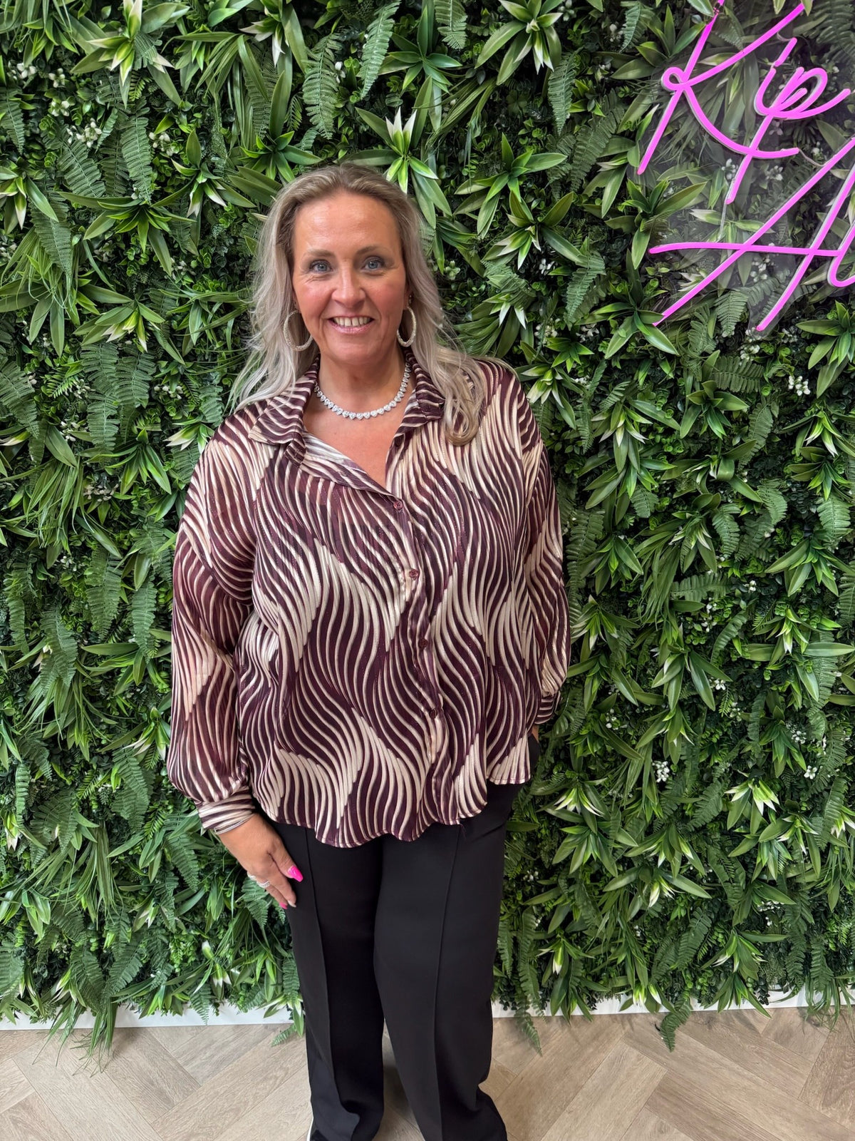 Blouse lines aubergine