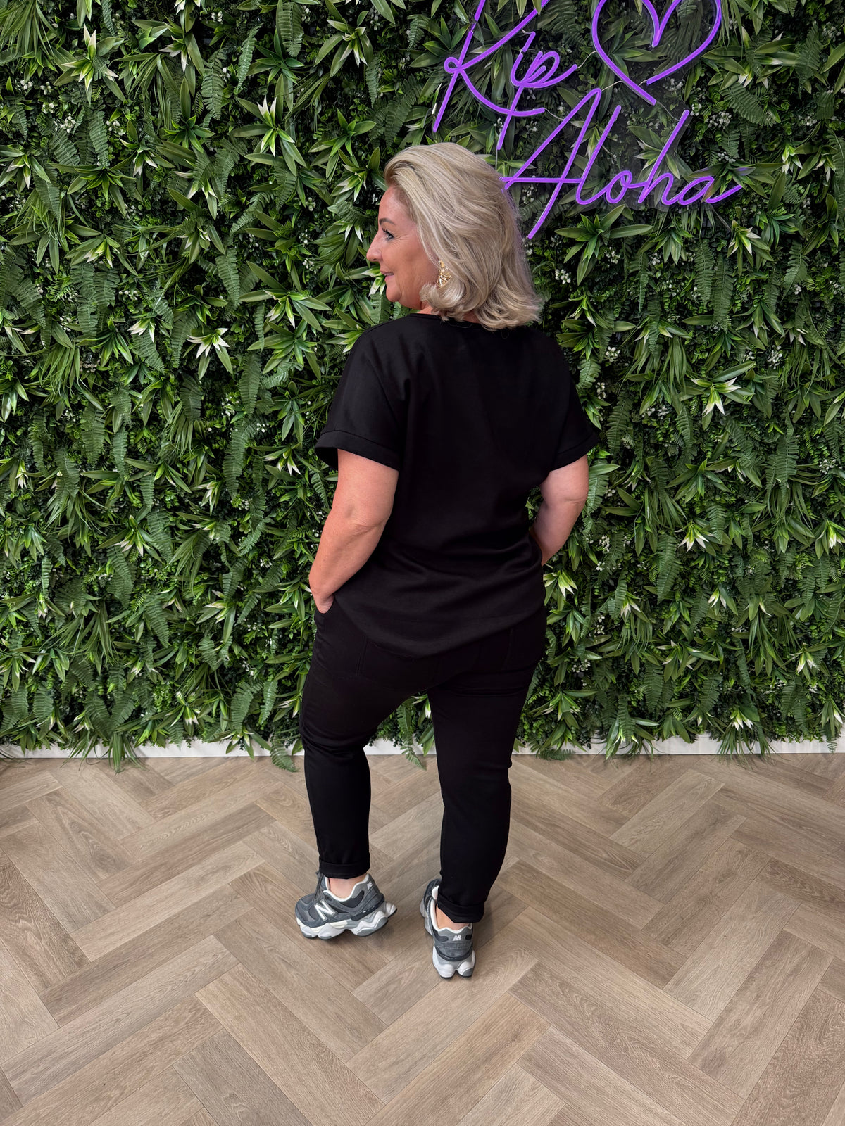 Tweedelig jogger set uni zwart