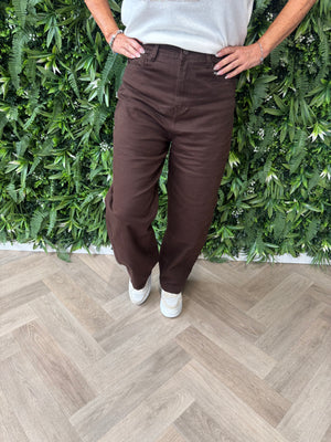 Redberry broek ballonfit donkerbruin