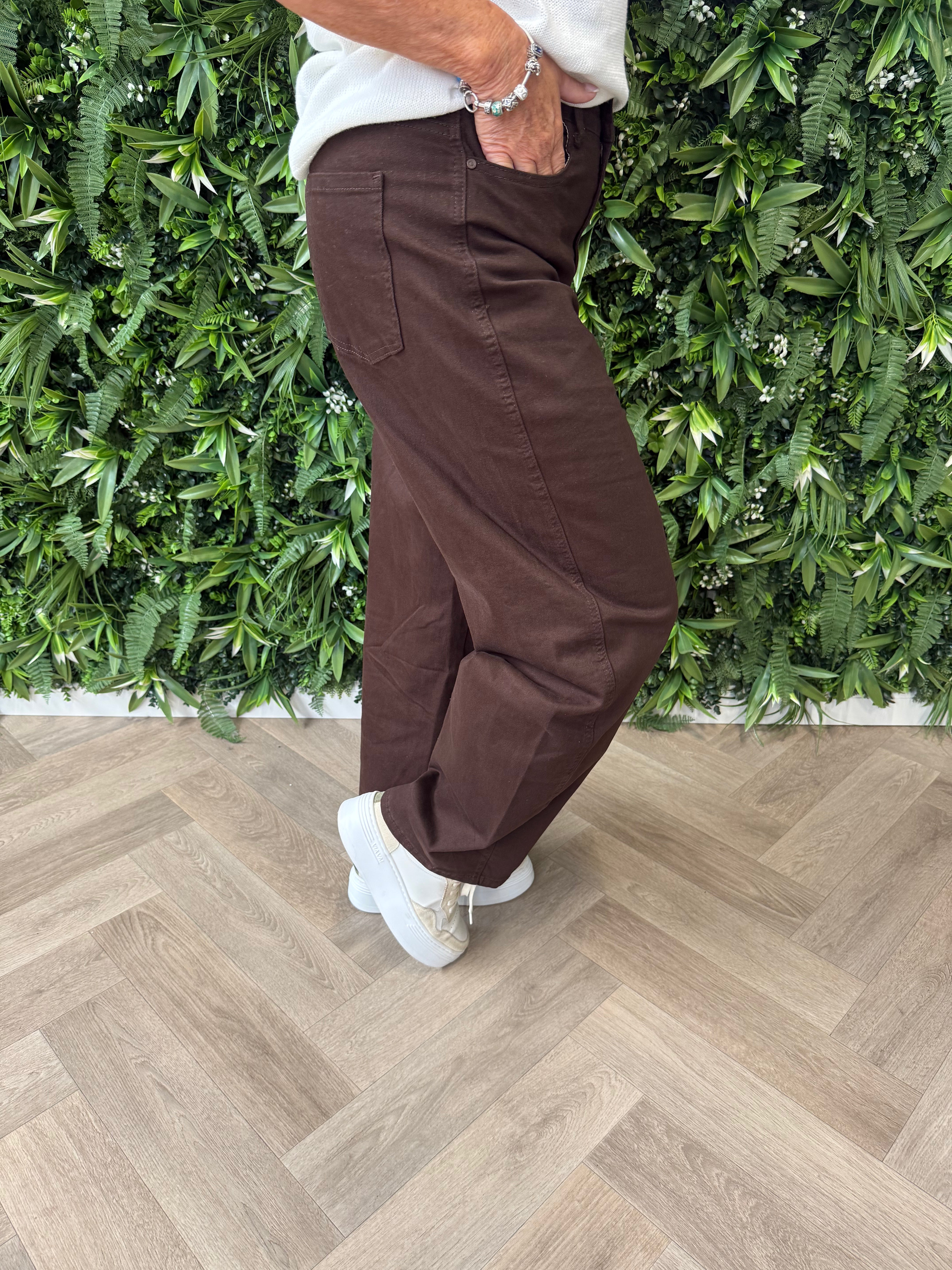 Redberry broek ballonfit donkerbruin