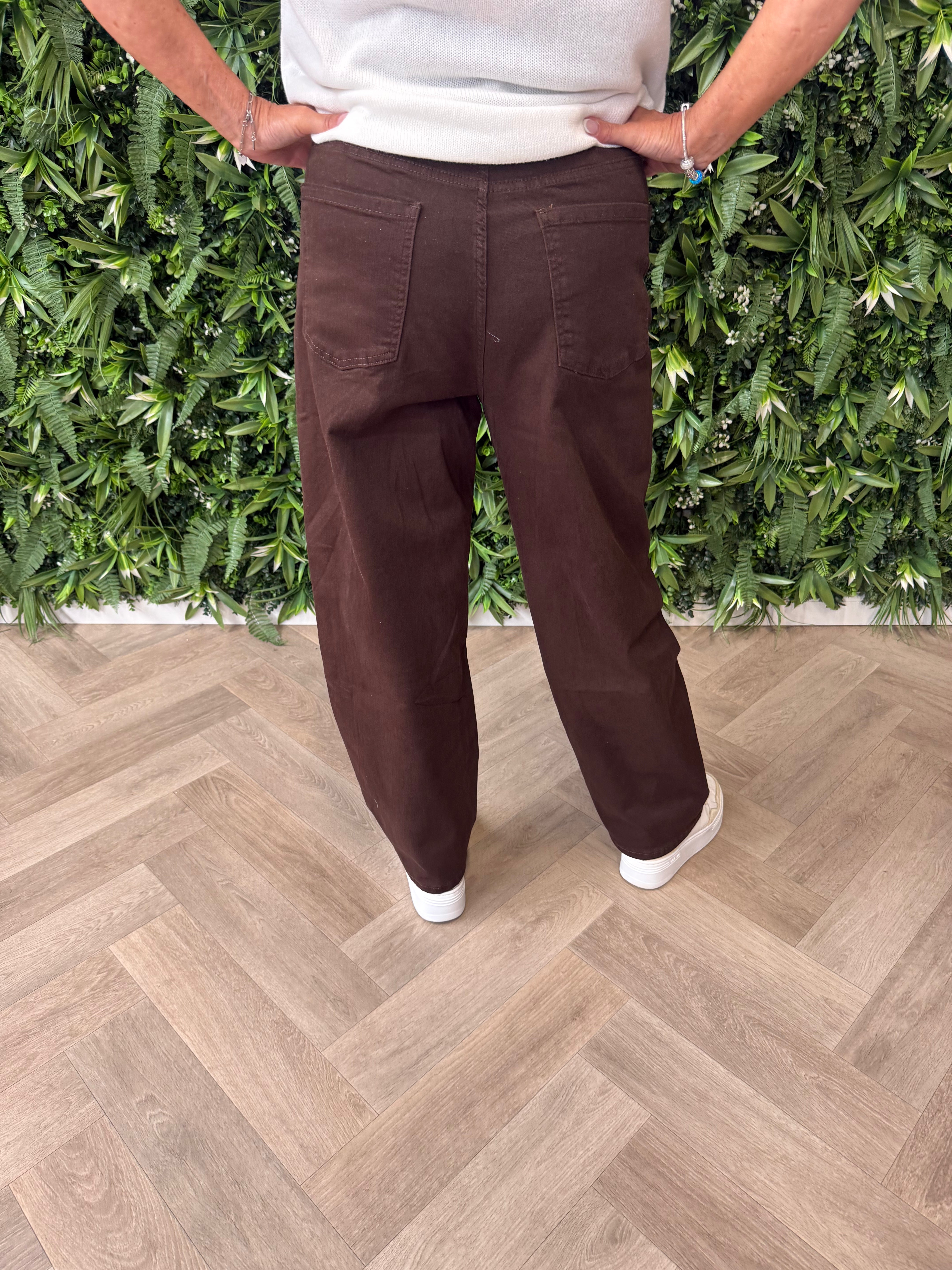 Redberry broek ballonfit donkerbruin