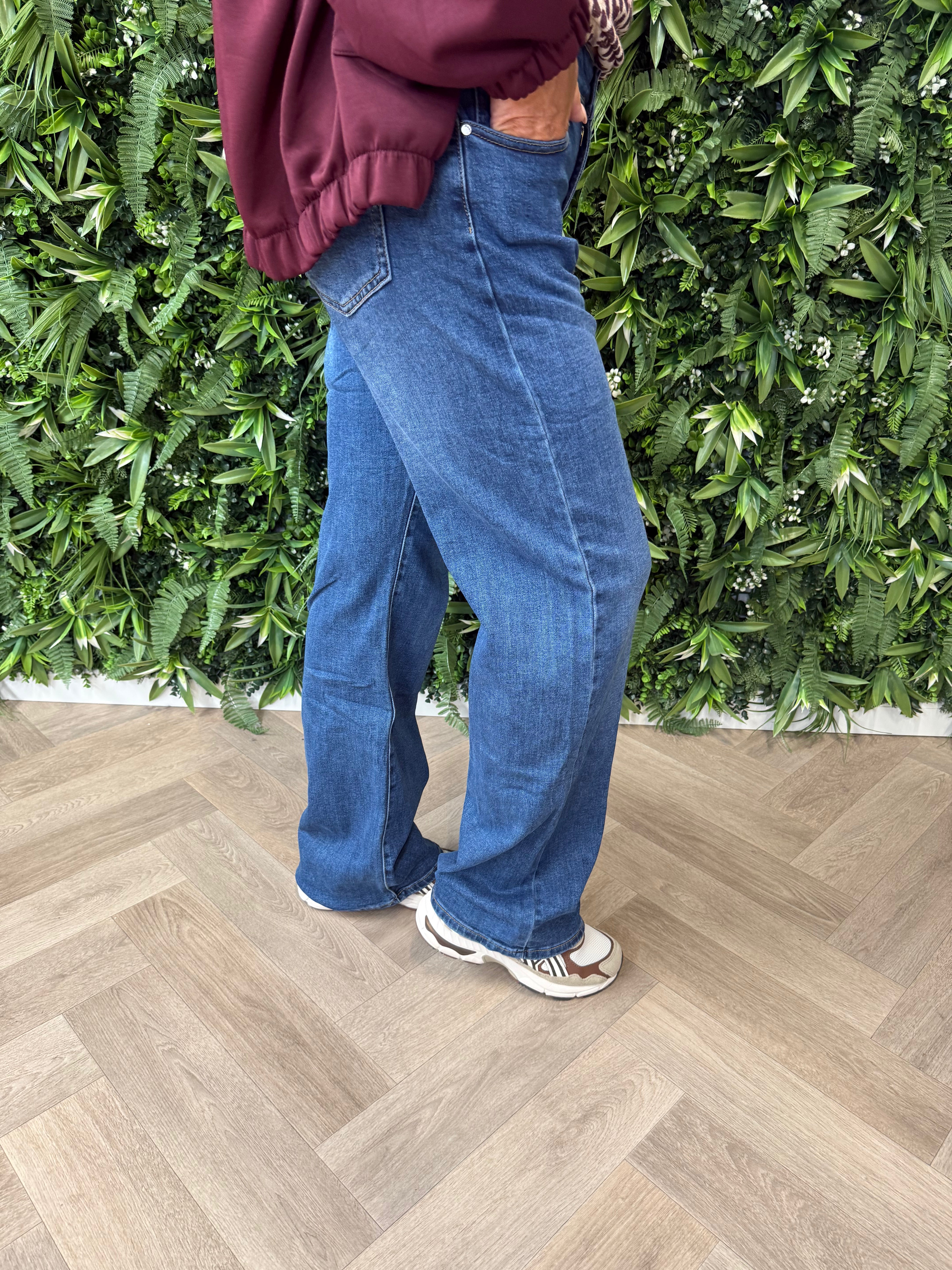 G-smack wide leg jeans blauw