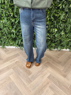 Jewelly ballon jeans blauw