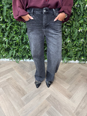 G-smack wide leg jeans grijs